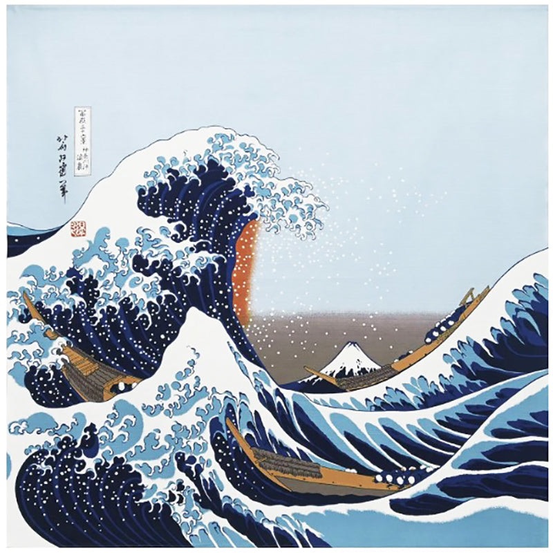 Jiyufu – Hokusai   The Great Wave off Kanagawa       – Furoshiki – 118 x 118 cm