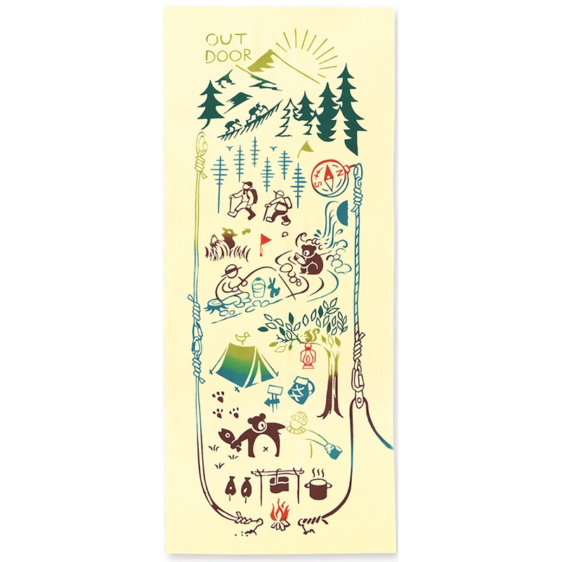 Kenema  –  OUTDOOR MAP/  Japanese Tradition Cotton Towel (The dyed Tenugui)