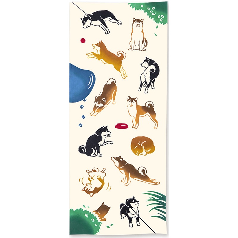 Kenema  –  Today’s Shiba Inu  Japanese Tradition Cotton Towel (The dyed Tenugui)