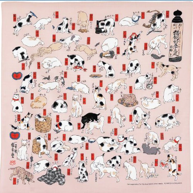 Sumidagawa – Utagawa Kuniyoshi – Myokai kougo Jyusanbiki (  )  – Furoshiki  70 x 70 cm