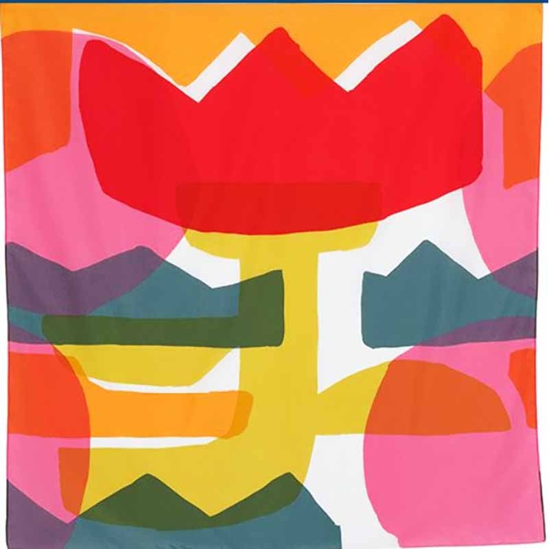 Suzuki Masaru –  TULIP Orange Mix (TULIP )- Aqua Drop (Water repellent finish) (Double Face)   –   ()- Furoshiki   100 x 100 cm