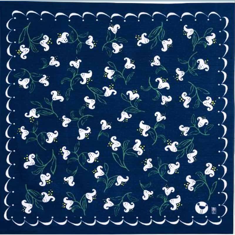 Takehisa Yumeji – LilyNavy  ( )- Furoshiki 90 x 90 cm