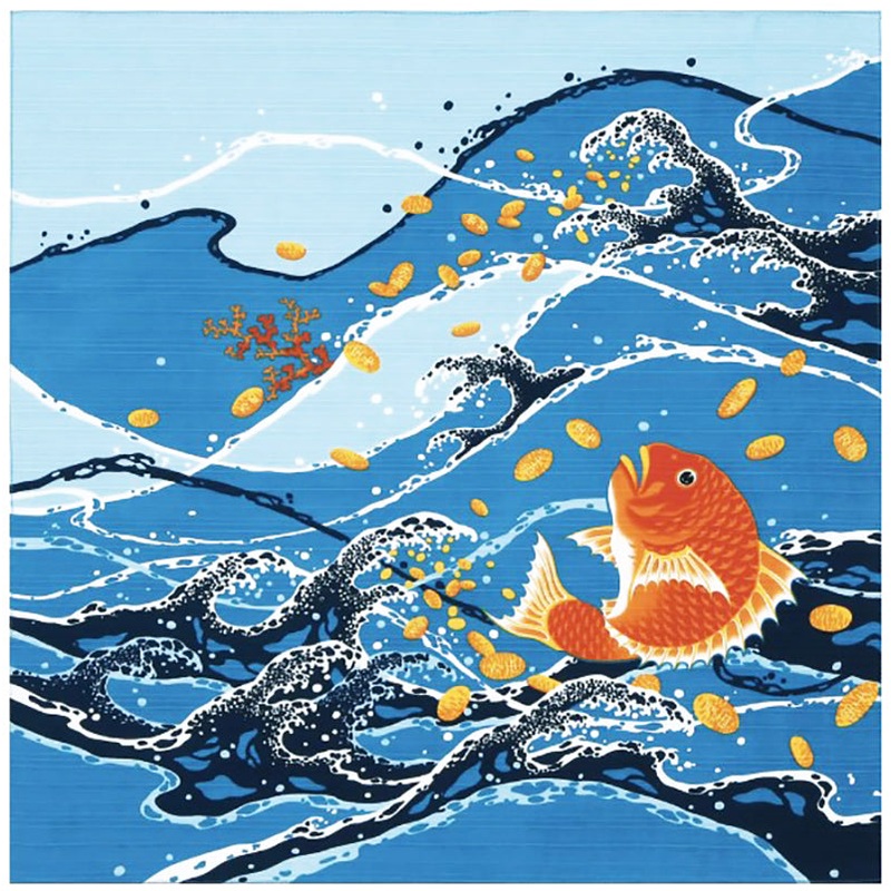 Yu-Soku – Tai koban      – Furoshiki 50 x 50 cm