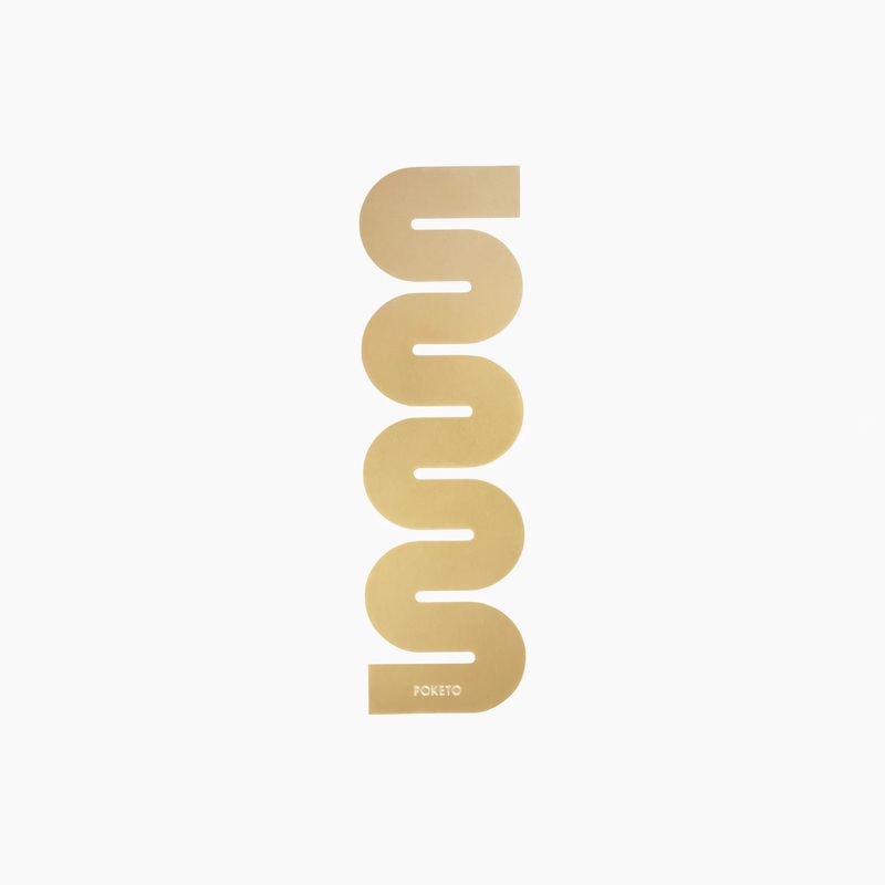 Brass Bookmark – Wave