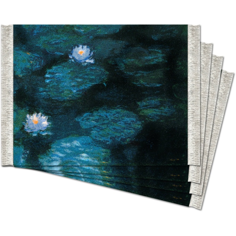 Claude Monet Water Lilies CoasterRug Set