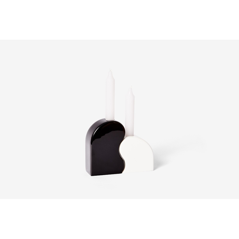 Seymour Candle Holder – Black/White