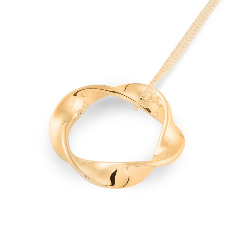 Twist Shiny Vermeil Pendant