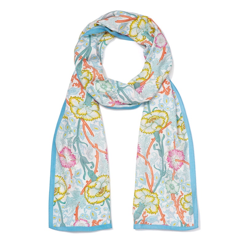 William Morris Pink and Rose Scarf