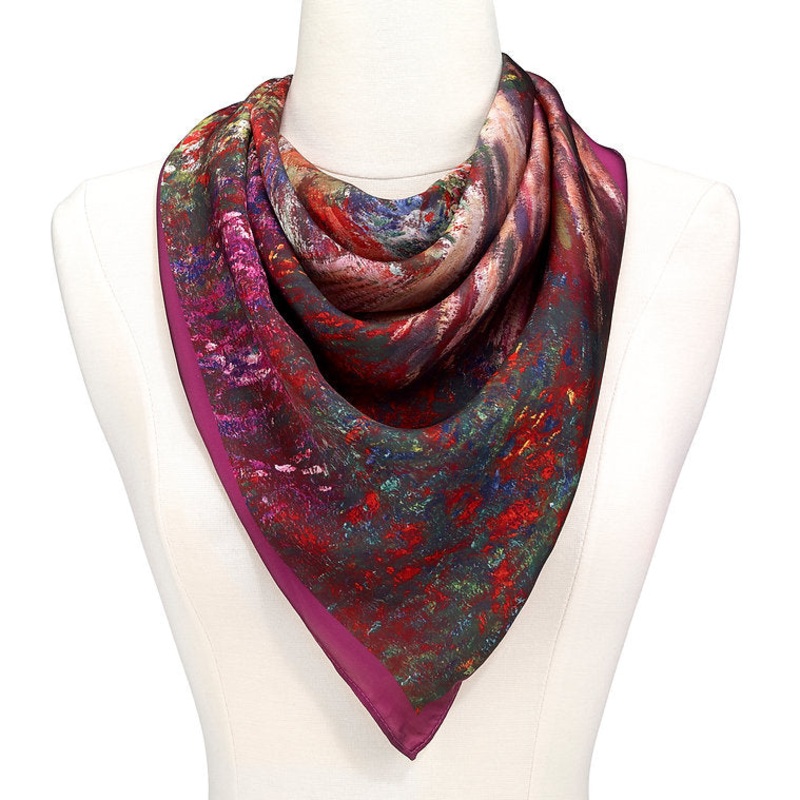 A Pathway in Monet’s Garden Square Scarf