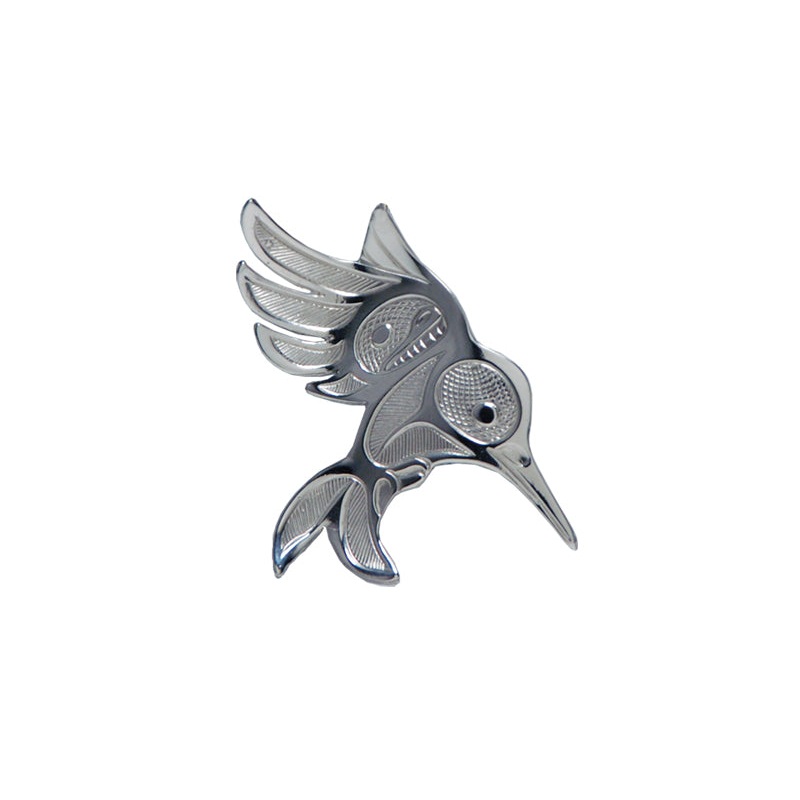Hummingbird in Flight Brooch