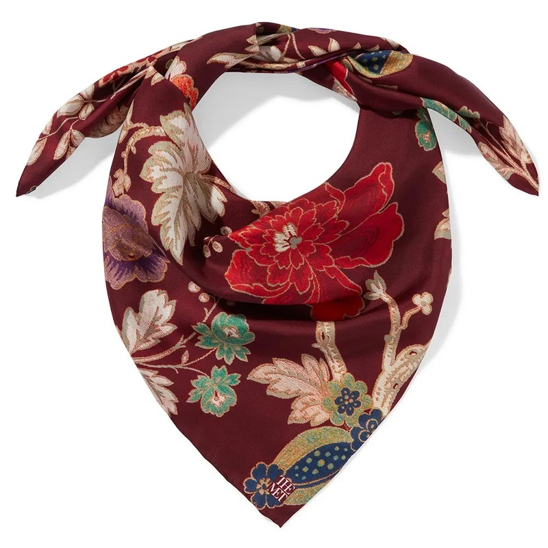 Lyon Floral Square Silk Scarf