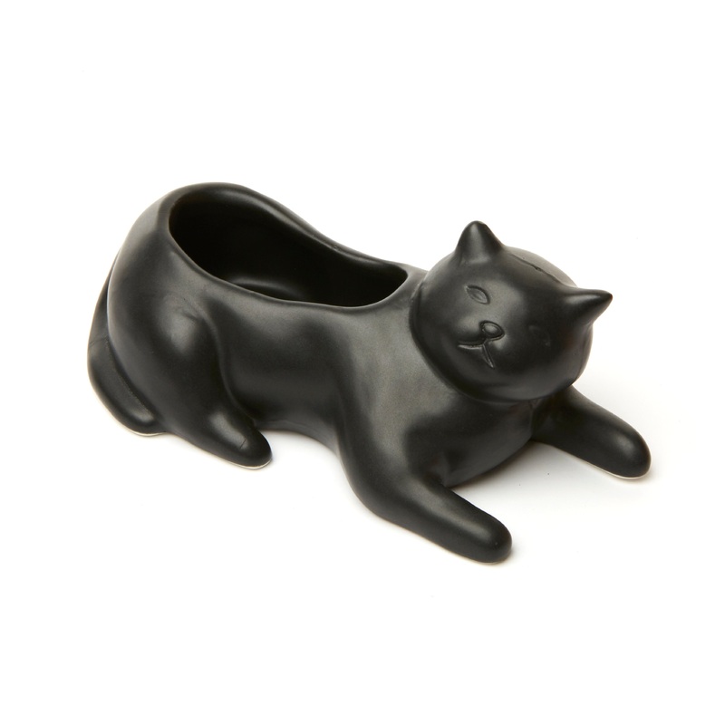 Cosmo the Black Cat Planter