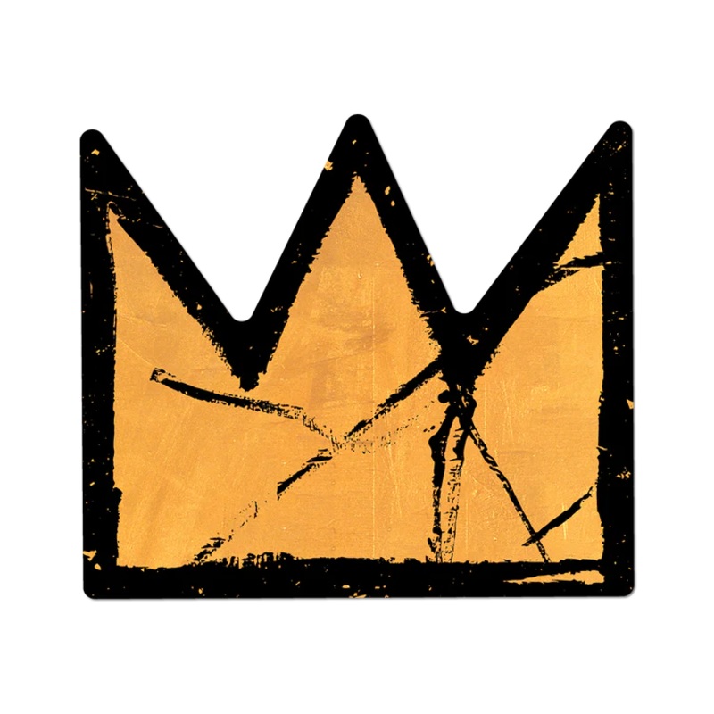 Basquiat Gold Crown Metallic Sticker