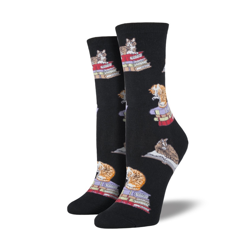 Cats on Books Socks