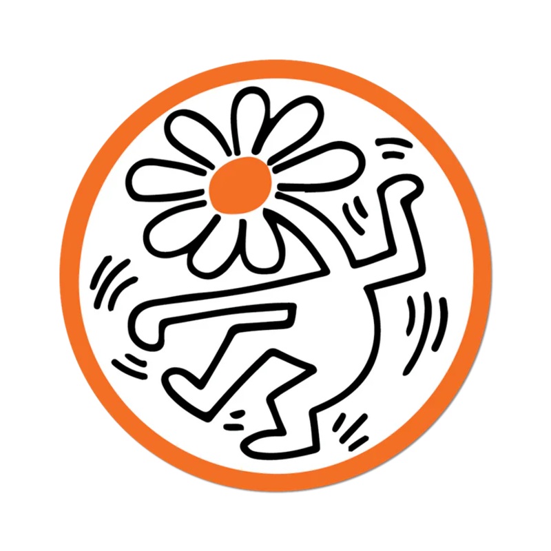 Harring Dancing Flower Vinyl Sticker