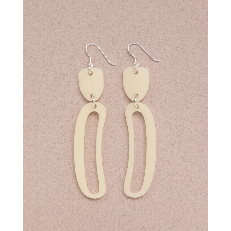 Mini Elongated Ovoid Earrings