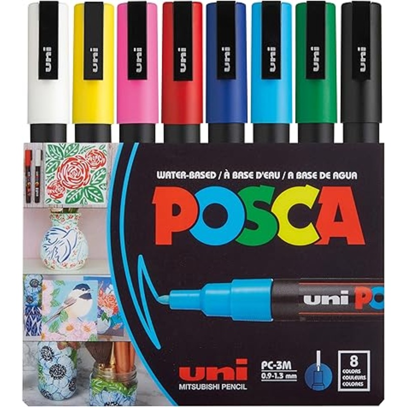 POSCA 3M Markers – Set of 8