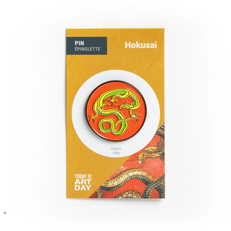 Hokusai Enamel Pin – Dragon