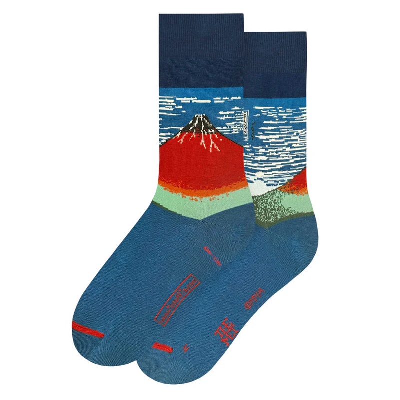 Hokusai Socks – Red Fuji