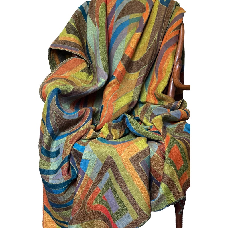 Merino Wool Throw – Retro