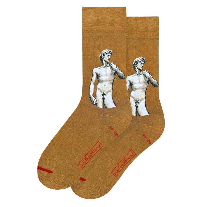 Michelangelo Socks – David and Fig Leaf