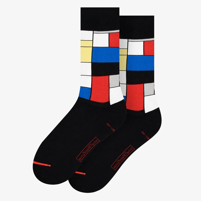 Mondiran Socks – Composition with Red, Blue and Yellow