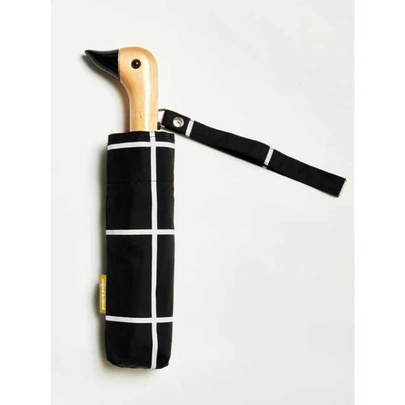 Original Duckhead Compact Umbrella – Black Grid