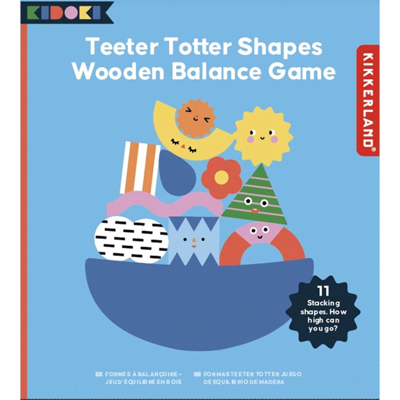 Teeter Totter Shapes Wooden Balance Game