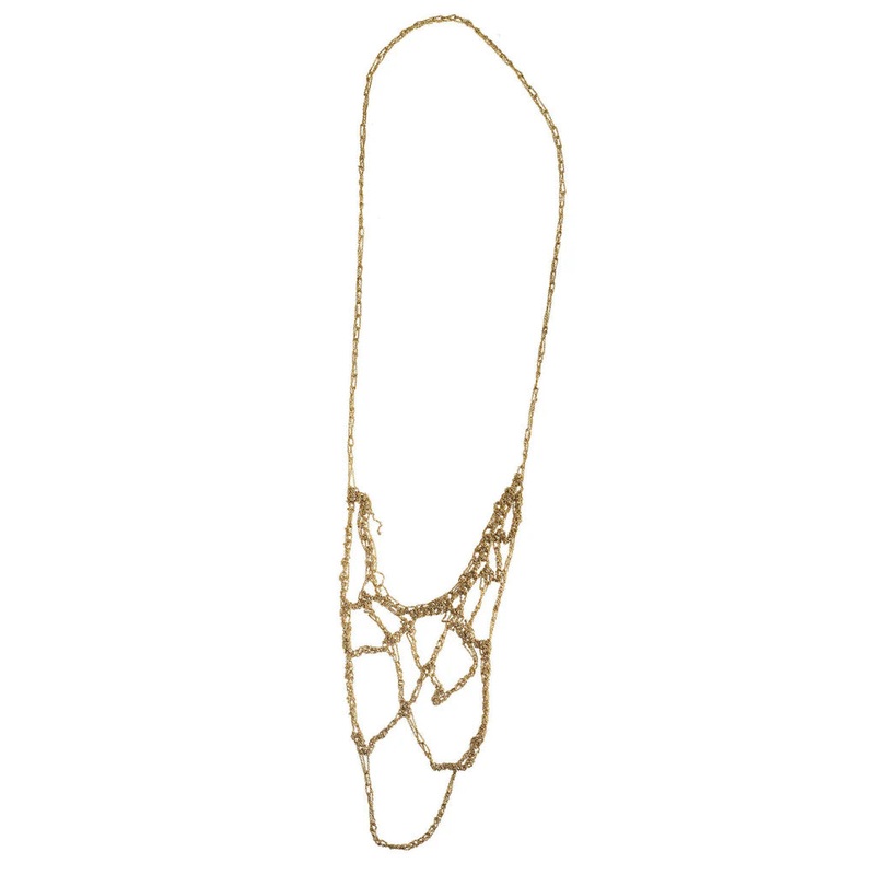 Arielle de Pinto Web Necklace – Gold