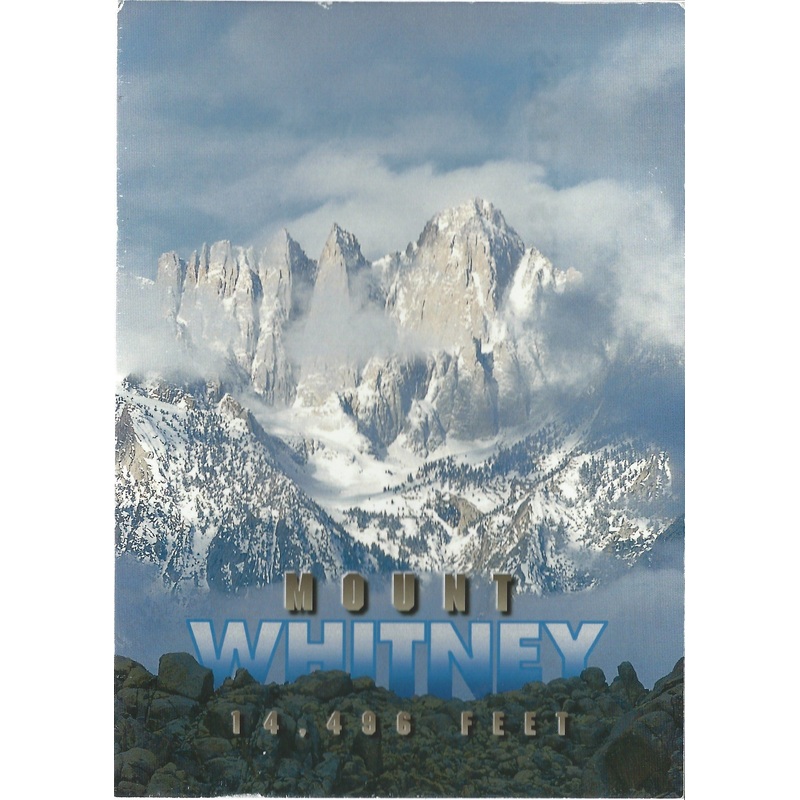 5X7 Mt. Whitney Postcard-QTY=50