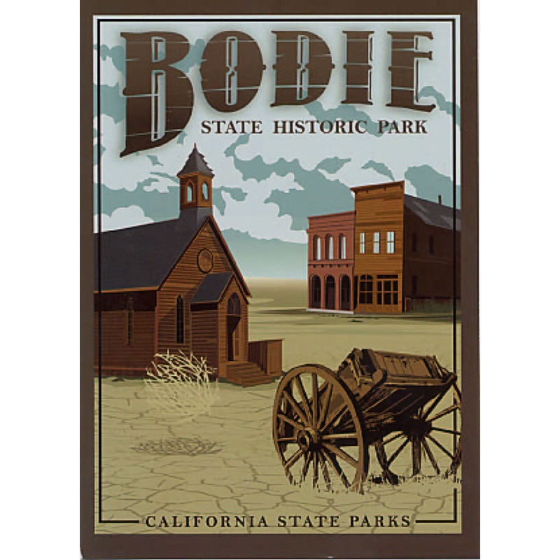 Bodie California Retro Poster