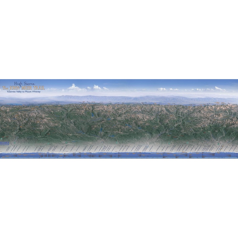 John Muir Trail Map Poster