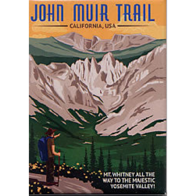 John Muir Trail Retro Magnet – QTY=12