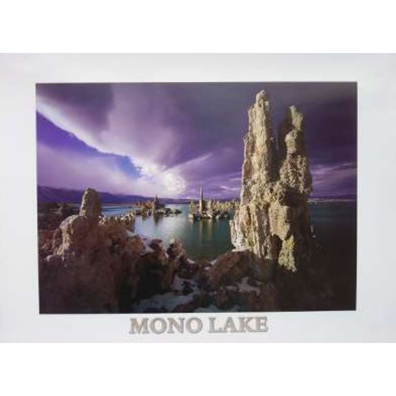 Mono Lake Cloudy Sky Poster