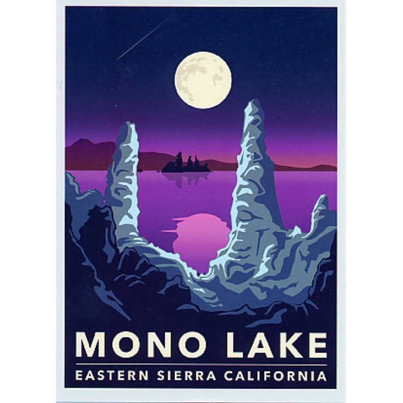 Mono Lake Retro Poster