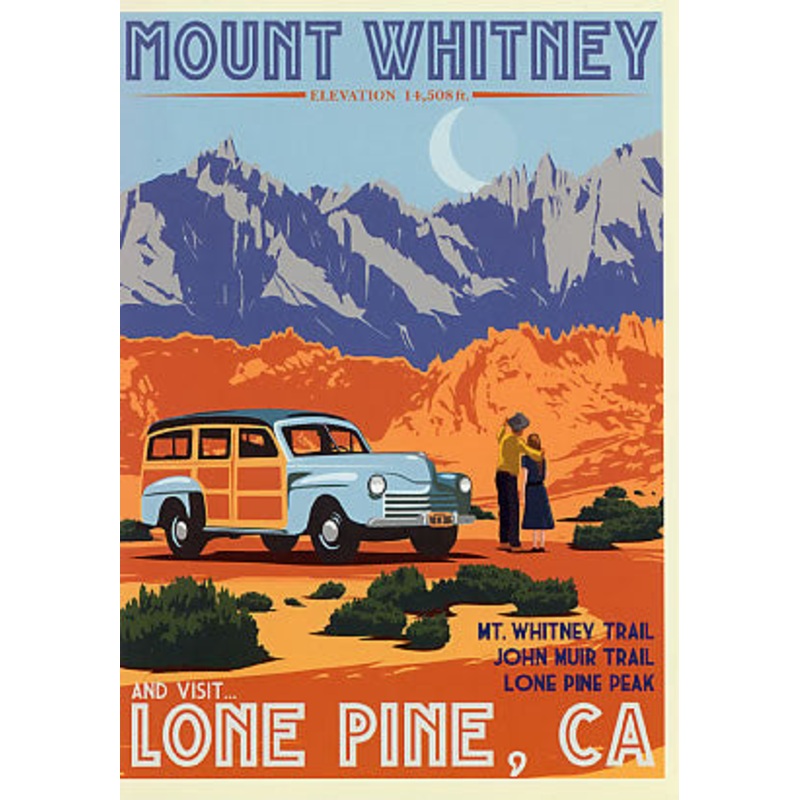 Mt. Whitney Retro Poster