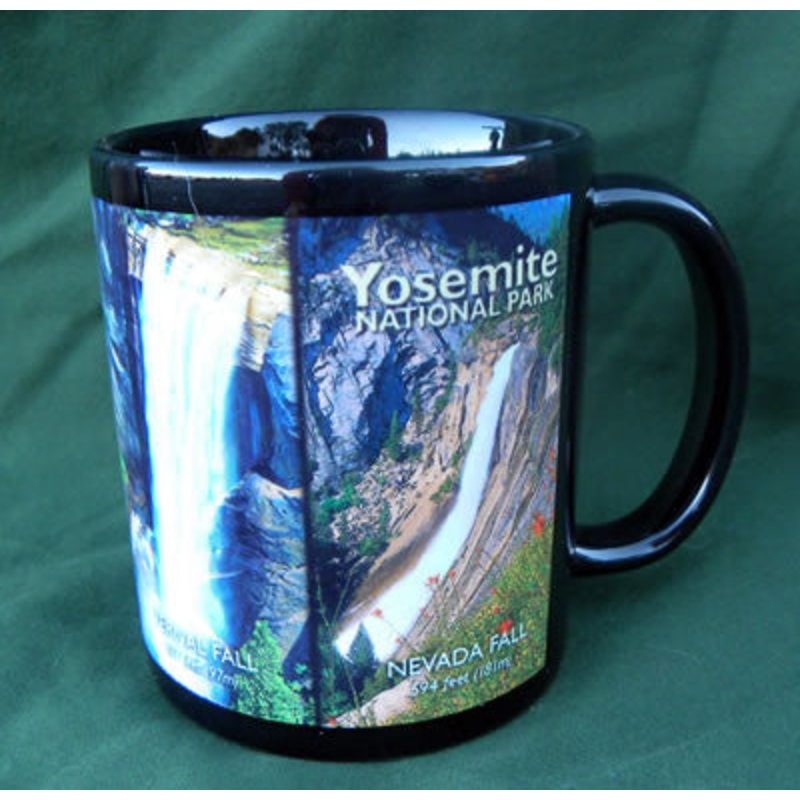 Yosemite National Park Falls Black Mug