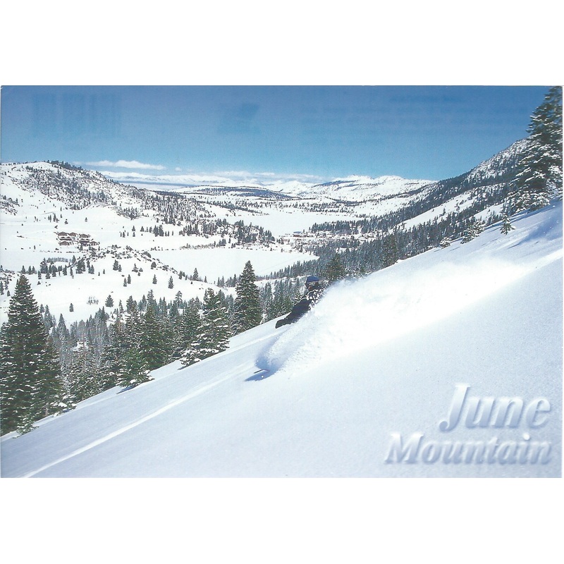 June Mountain Downhill Skiing Postcard-QTY=50