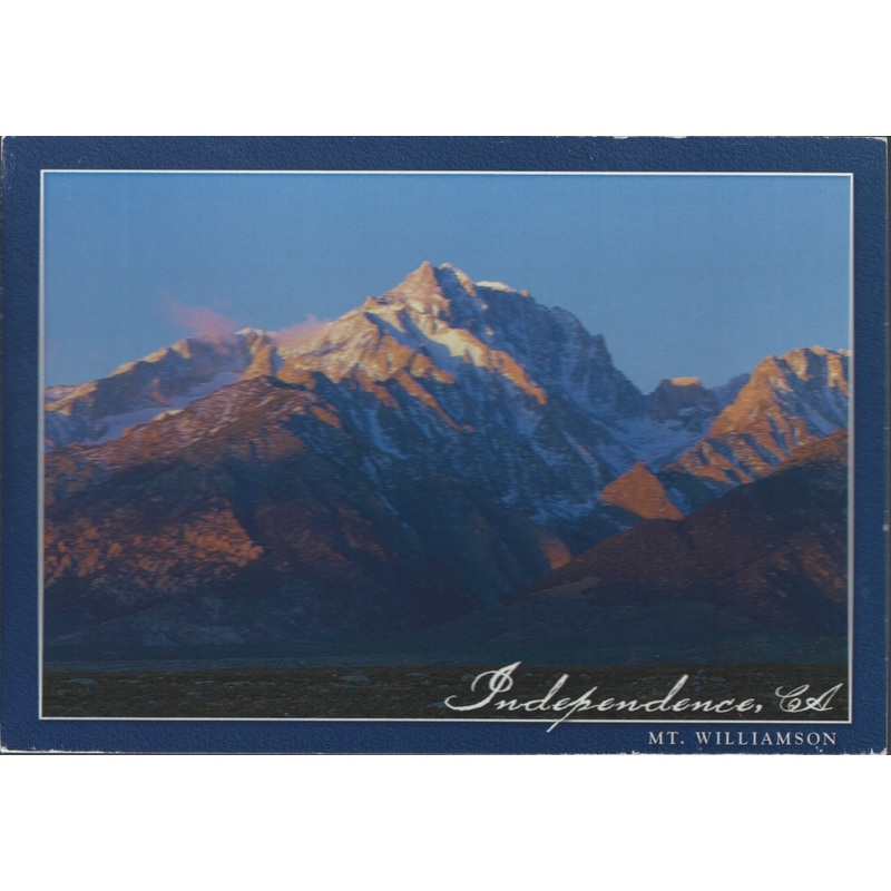 Mt. Williamson Independence California Postcard-QTY=50
