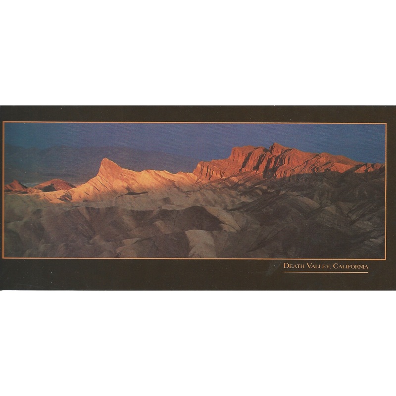 Panoramic Death Valley Sunset Postcard-QTY=50