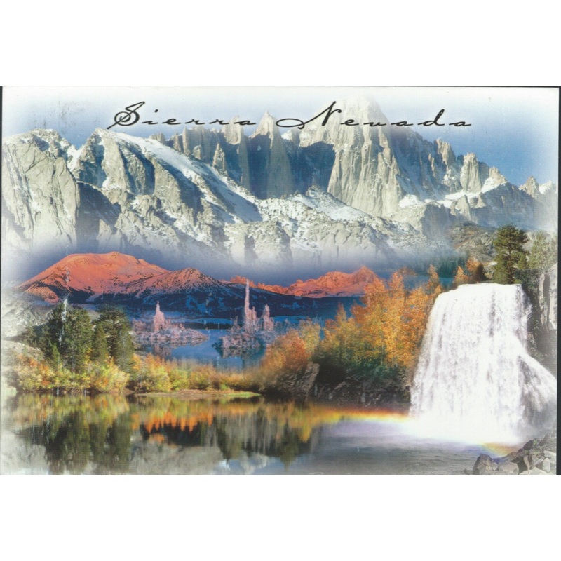 Sierra Nevada Waterfall Postcard-QTY=50
