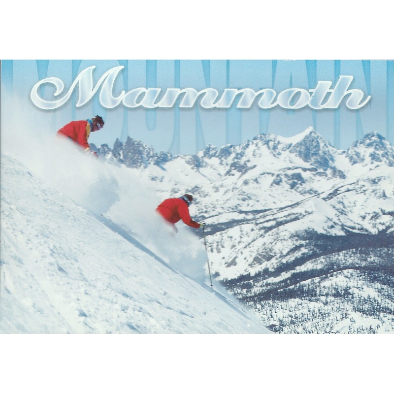Mammoth 2 Ski Postcard-QTY=50