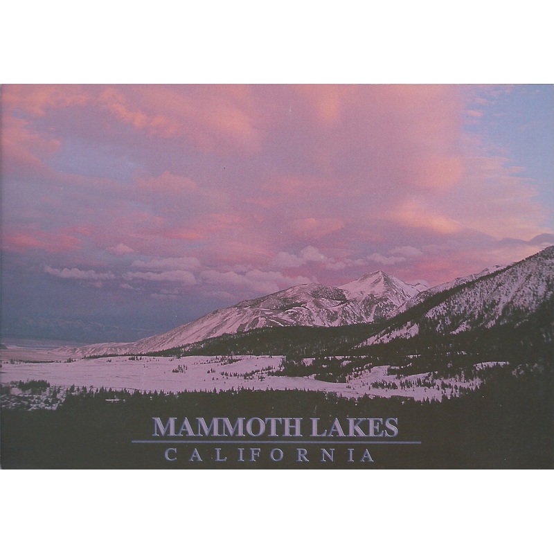 Mammoth Lakes Pink Winter Sky Postcard-QTY=50