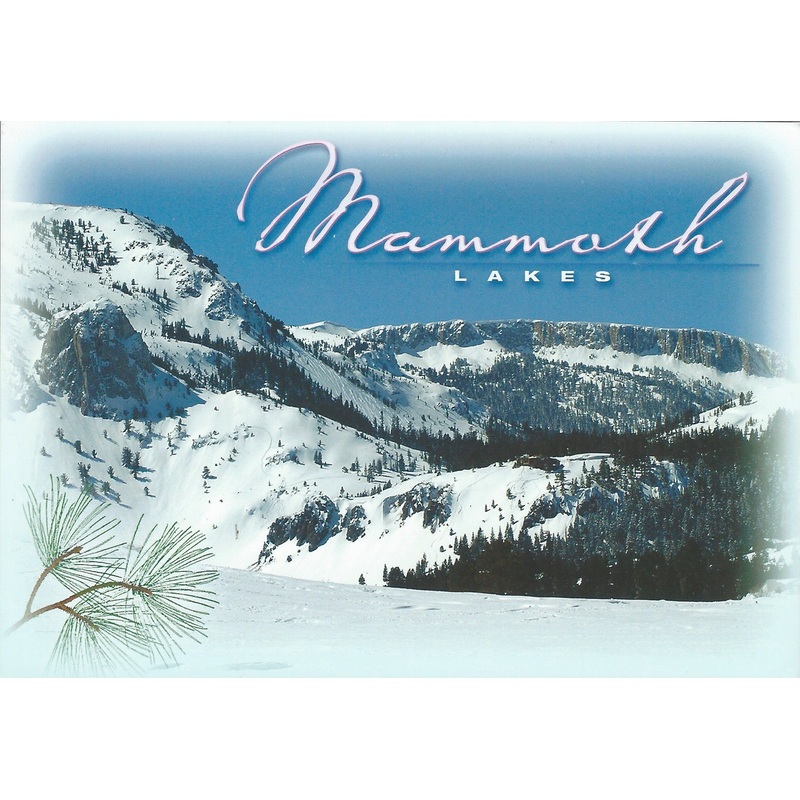 Mammoth Lakes Winter Mountain Side Postcard-QTY=50