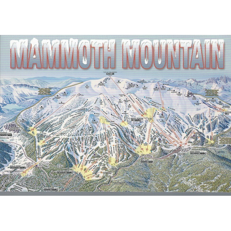 Mammoth Mountain Ski Trail Postcard-QTY=50