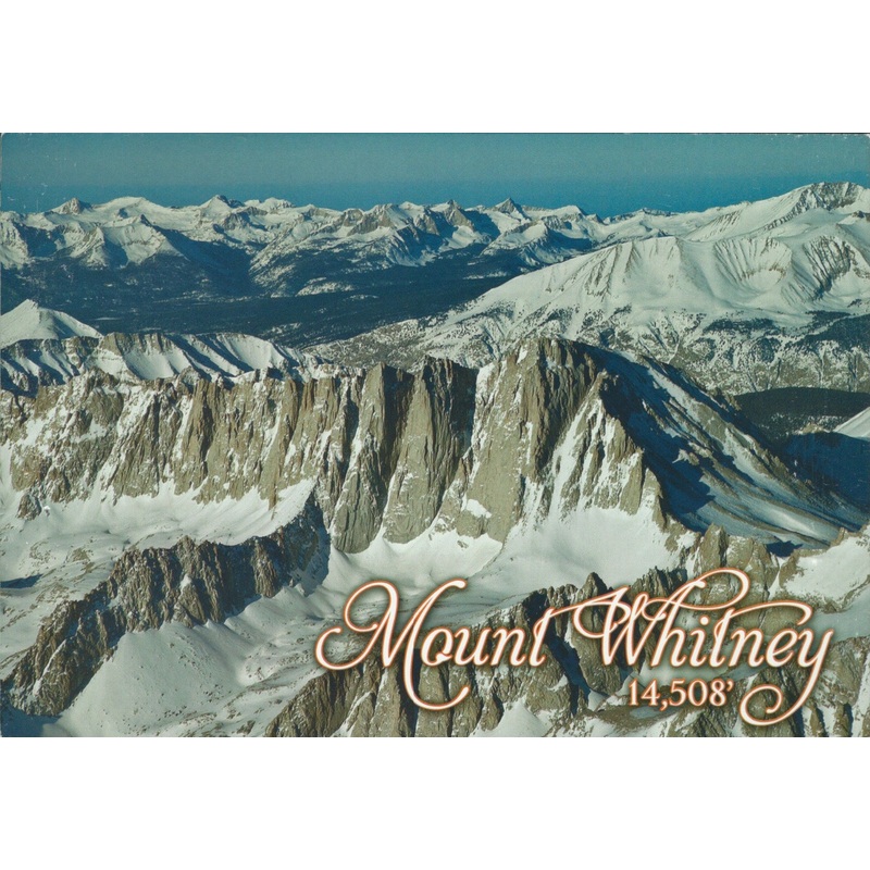 Mt. Whitney Aerial Postcard-QTY=50