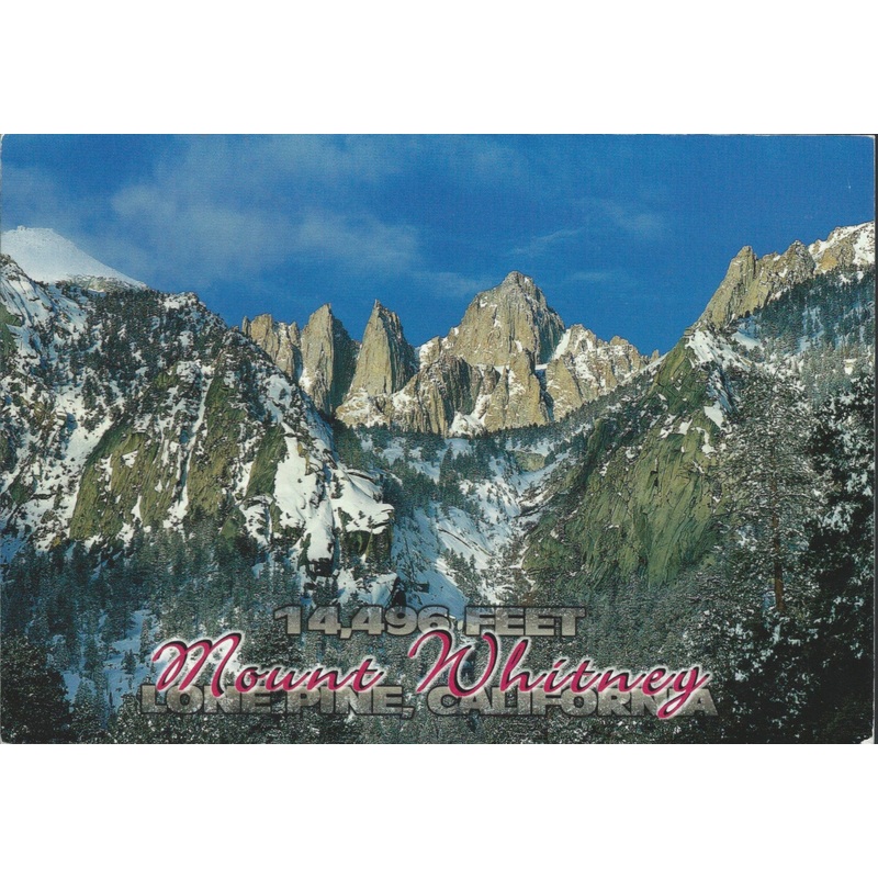 Mt. Whitney Elevation Postcard-QTY=50