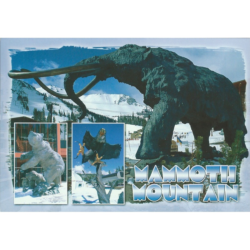 Winter Mammoth Statue Postcard-QTY=50