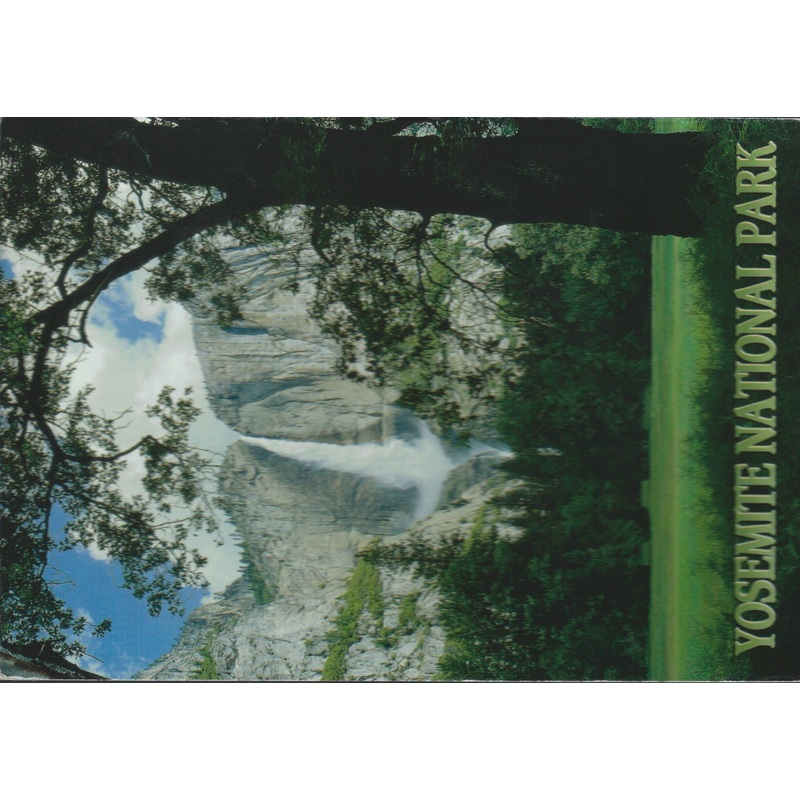Yosemite Wide Waterfall Shot Postcard-QTY=50