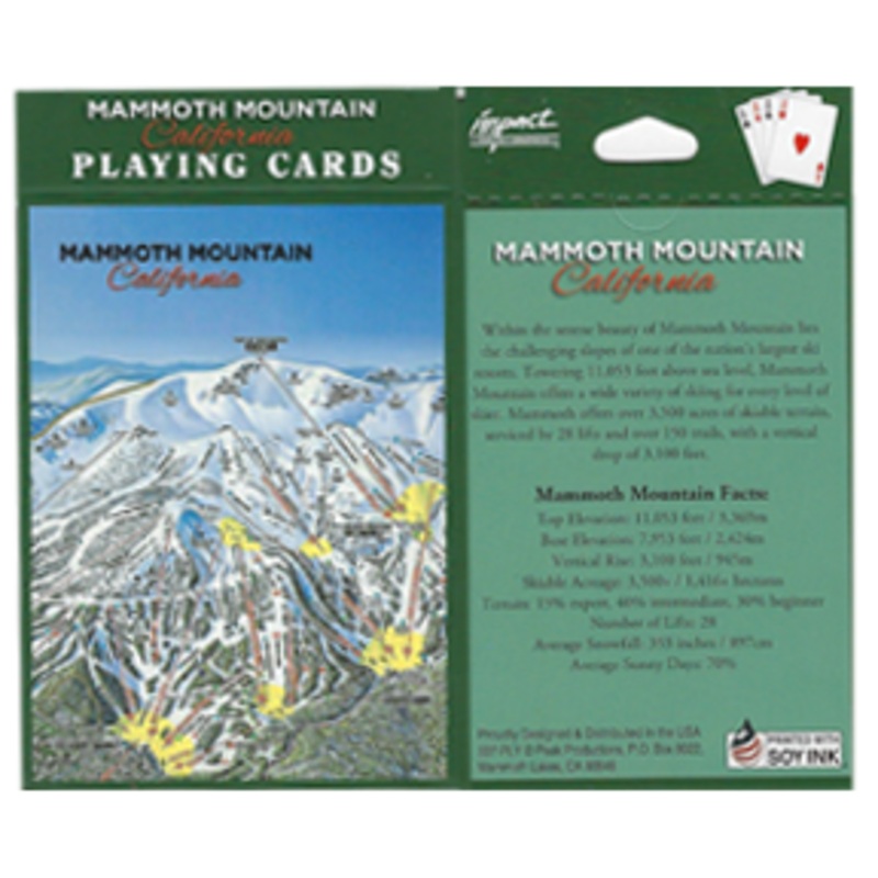 Mammoth Mountain Ski Trail Playing Cards